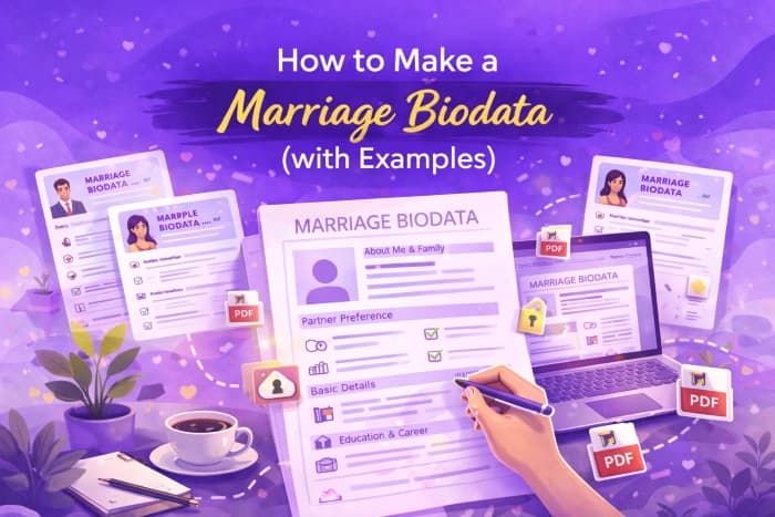 How to Make a Marriage Biodata (with Examples)