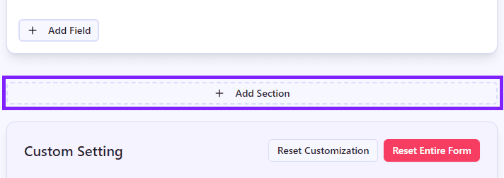 Create custom section UI