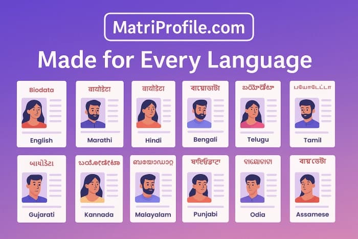 Create Marriage Biodata in Indian Regional Languages