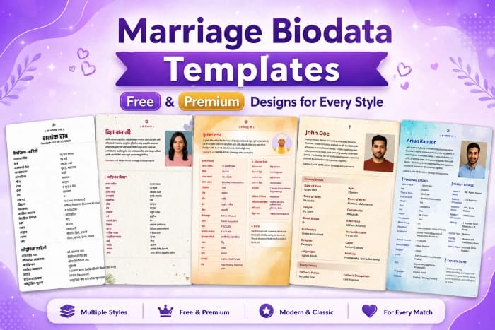 Marriage Biodata Templates – Free & Premium Designs for Every Style