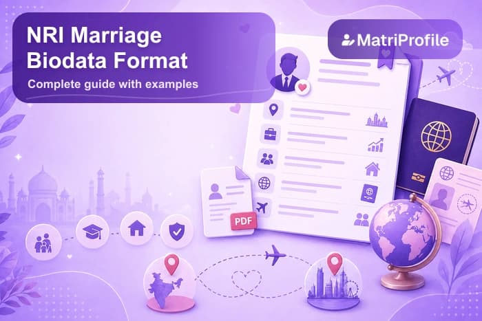 NRI Marriage Biodata Format: Complete Guide with Examples